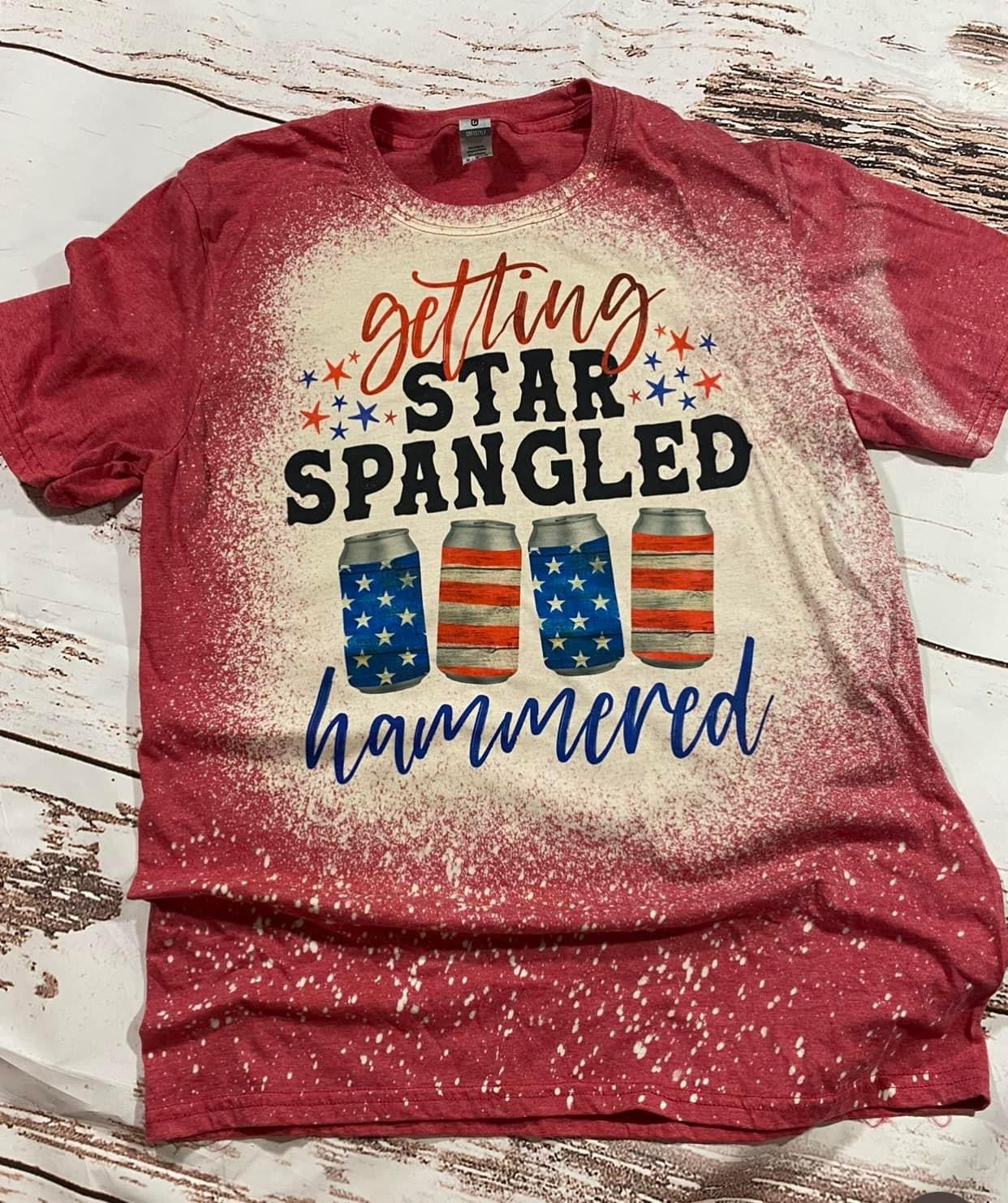 Star Spangled Hammered Bleached Tee