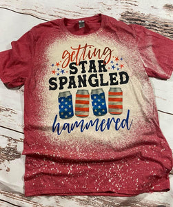 Star Spangled Hammered Bleached Tee