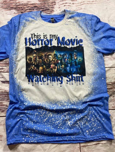 Horror Watching Shirt Bleached Tee