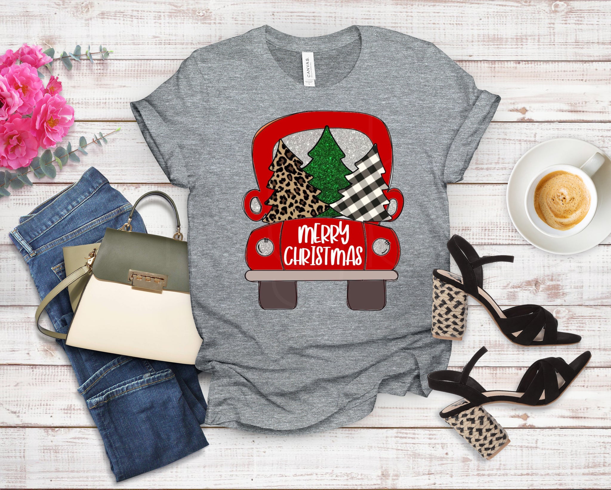 Merry Christmas Truck Tee