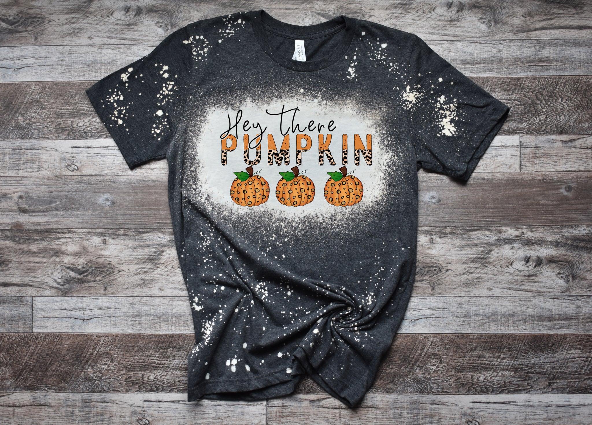 Hey There Pumpkins Bleached Tee