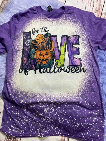 Love of Halloween Bleached Tee