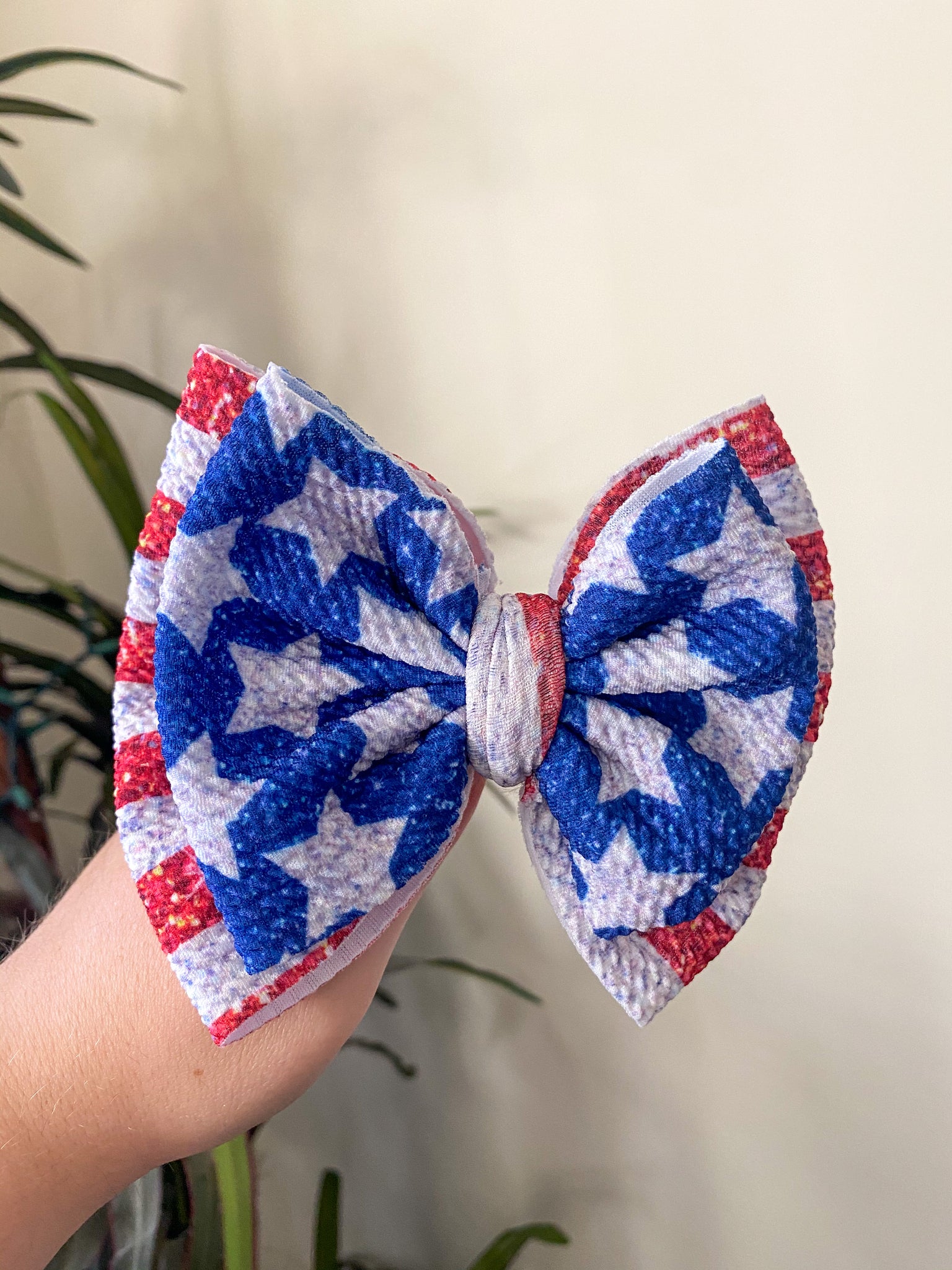 Stars & Stripes Double Layer Bow