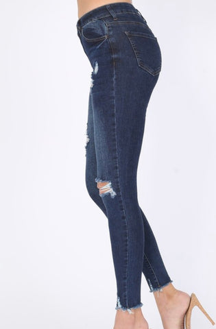 Dark Distressed Jeans