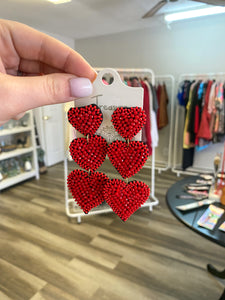 Red Heart Tier Earrings