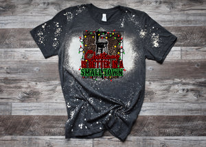 Christmas Better in Small Town Bleached Tee