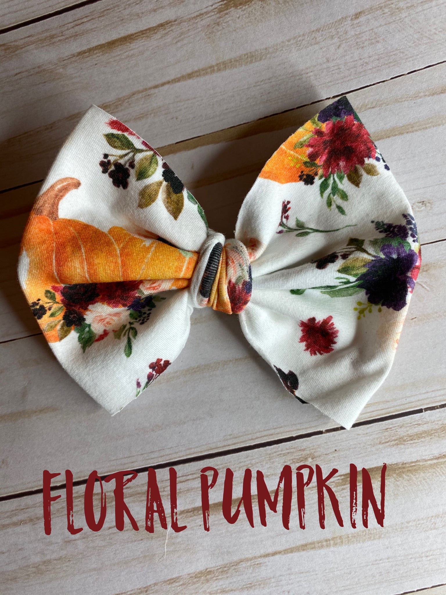 Floral Pumpkin Bow