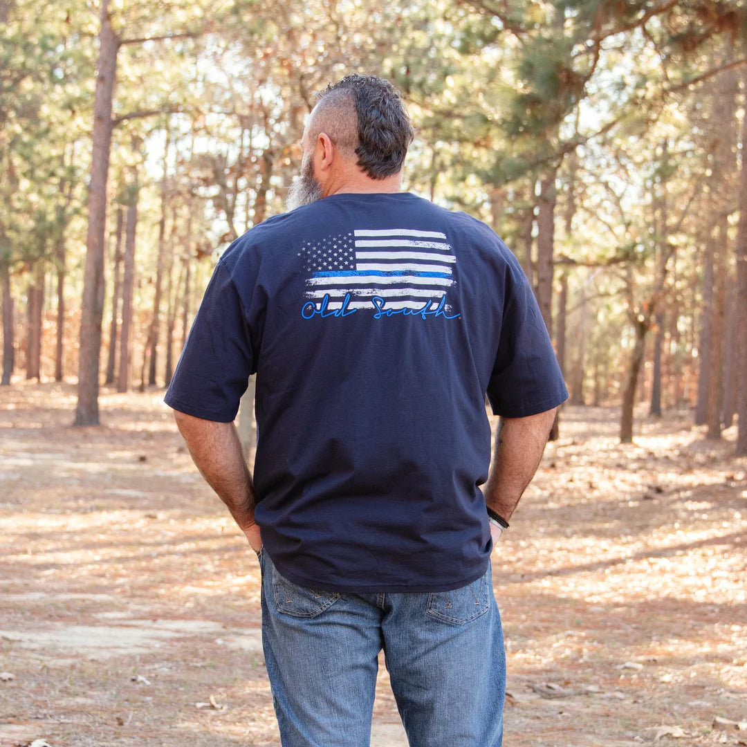 Thin Blue Line Flag Tee