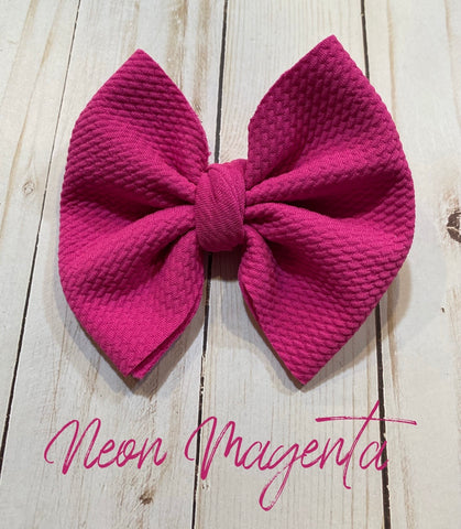 Neon Magenta Bow