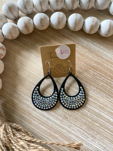 Black Sparkle Earrings