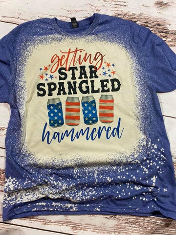 Star Spangled Hammered Bleached Tee