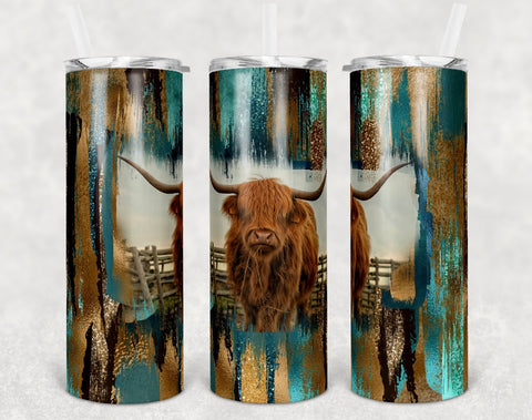 Turquoise Highland Skinny Tumbler