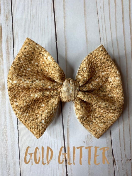 Gold Glitter Bow