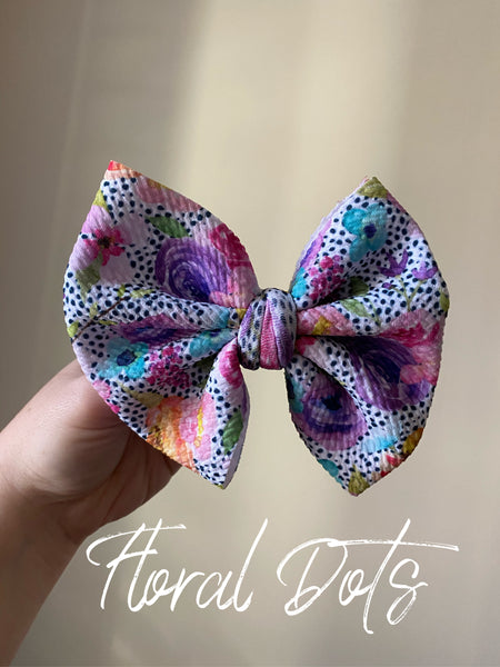 Floral Dots Bow