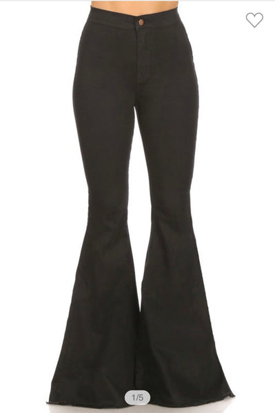 Black Jean Bell Bottoms