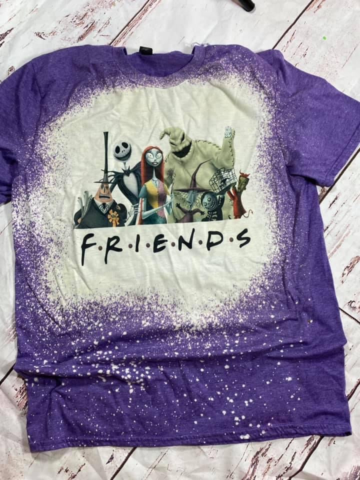 Nightmare Friends Bleached Tee