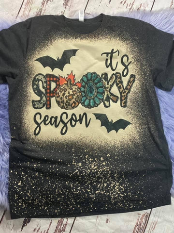 It’s Spooky Season Bleached Tee