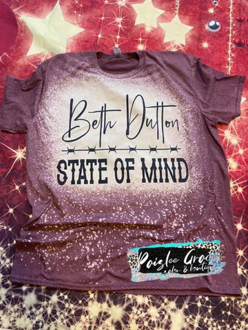 Beth State of Mind Bleached Tee