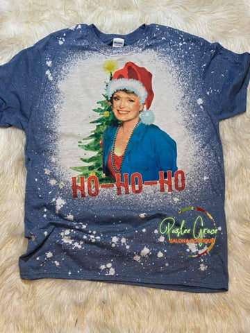 Ho Ho Ho Golden Girl Bleached Tee