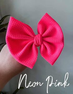 Neon Pink Bow