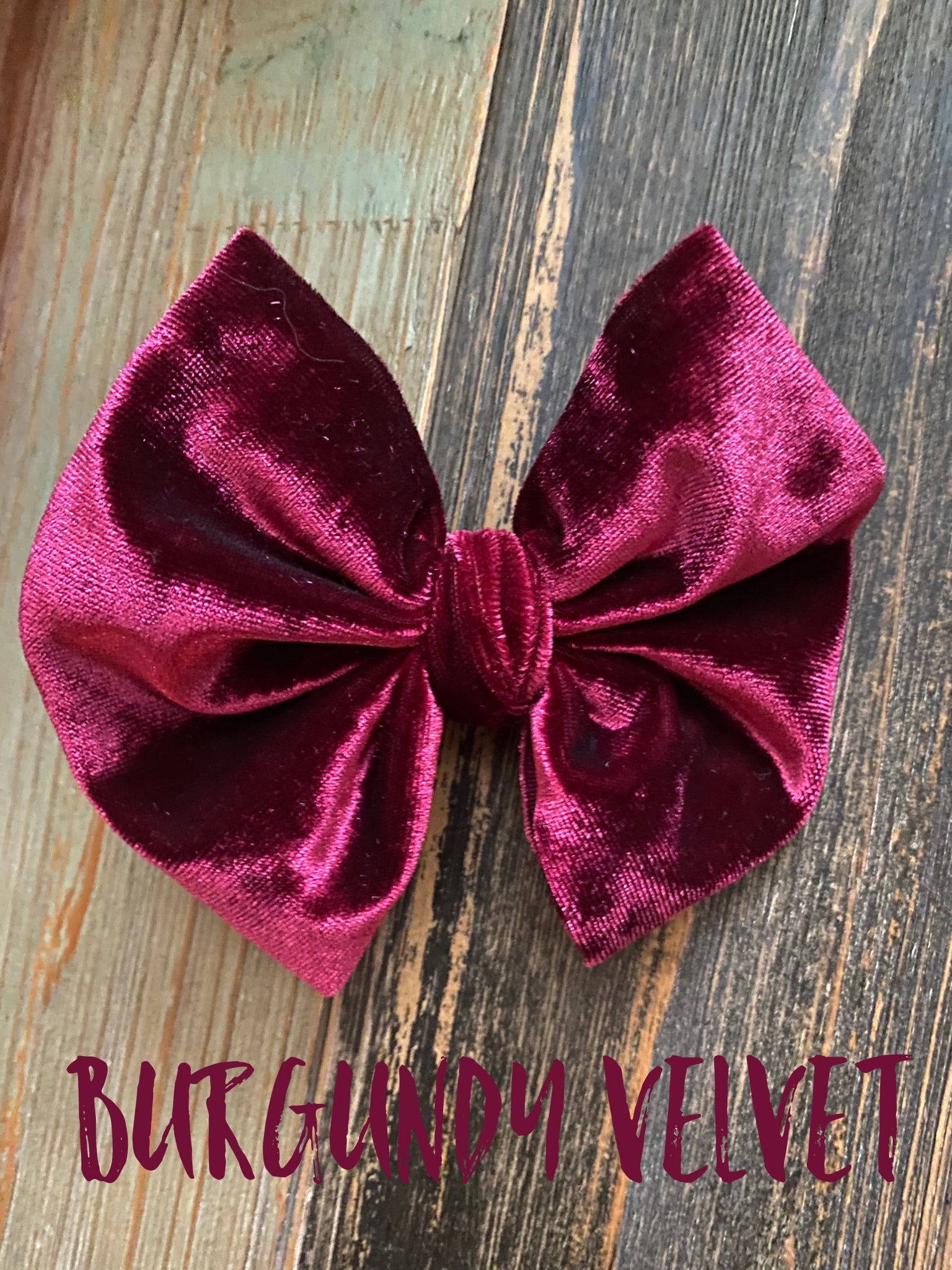 Burgundy Velvet Bow