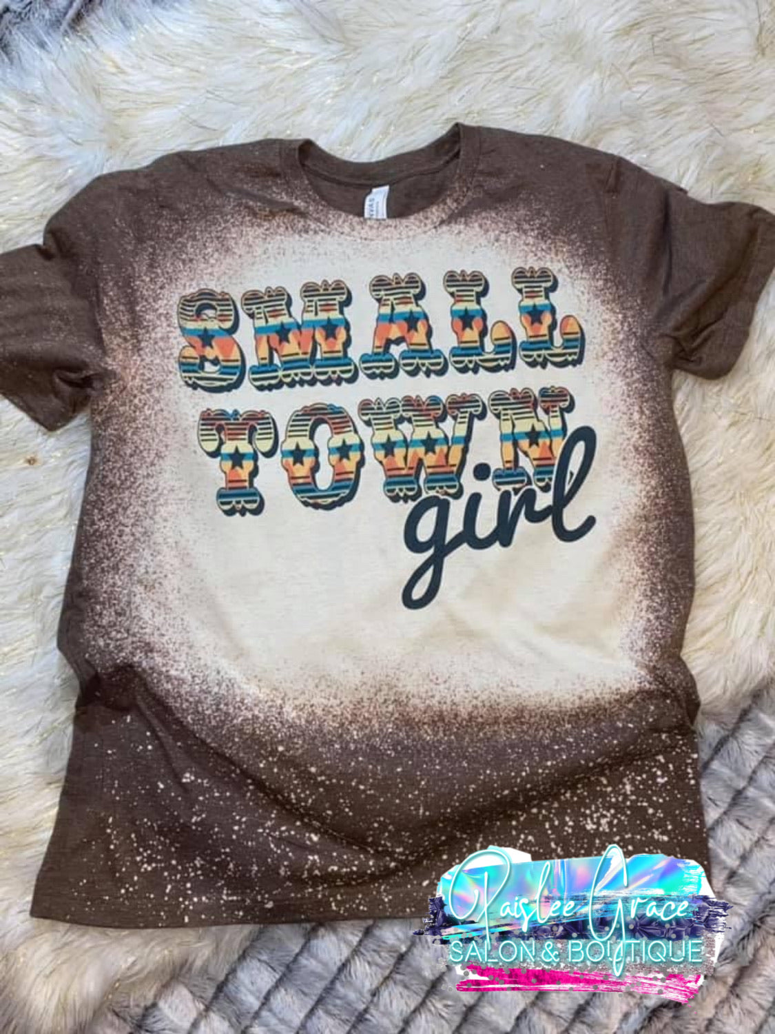 Small Town Girl Bleached Tee