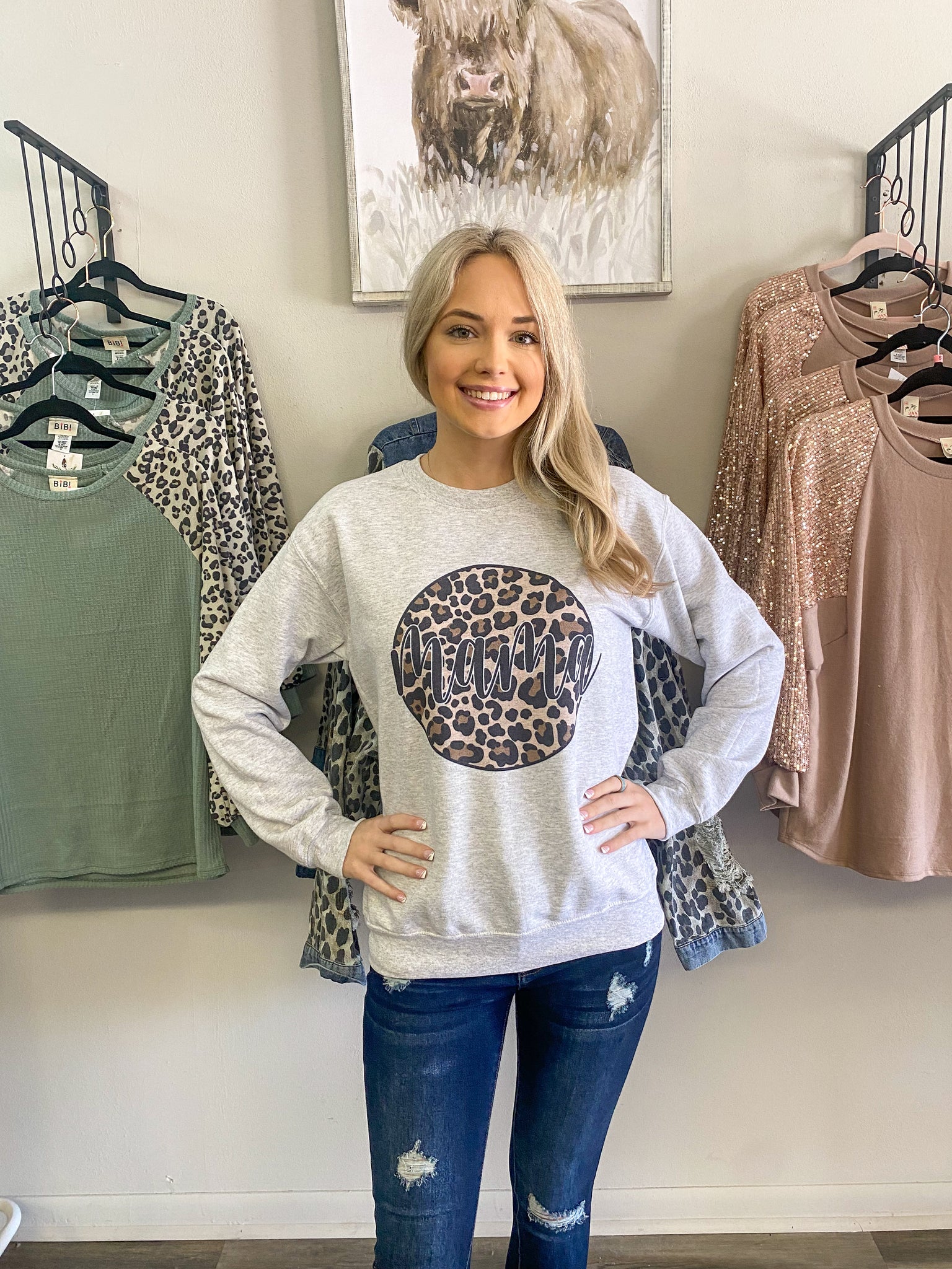 Leopard Mama Sweatshirt