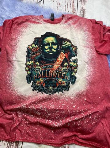 Welcome to Halloween Bleached Tee